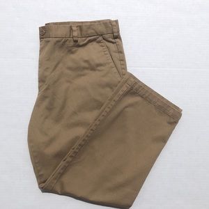 IZOD men's khaki flat front dress slacks 38